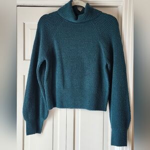 NWOT: Teal Cowl Neck Sweater
